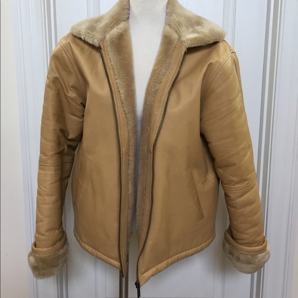 EUC Wilda Genuine Leather Very Warm Lined Coat - Picture 3 of 5